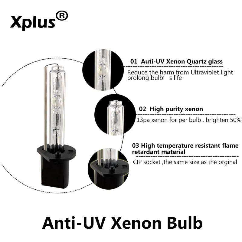 Ксеноновая лампа Xplus 12 В 24 55 Вт 35 HID для автомобильных фар H1 H3 H4H7 H8 H9 H11 9005 9006 9007 880 H27