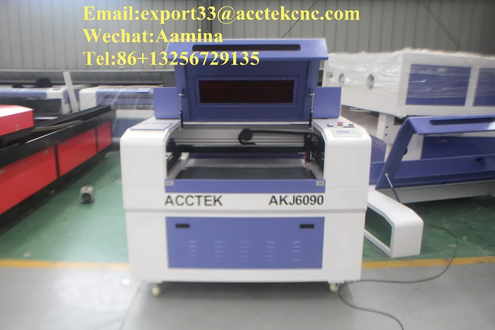 Акция продукции AccTek AKJ6090 мини лазерная гравировальная машина для