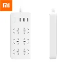 Оригинальная умная розетка Mi Xiaomi с 3 USB-портами, быстрая зарядка, 2,1 А, 6 портов, сетевой фильтр, зарядное устройство для умного дома