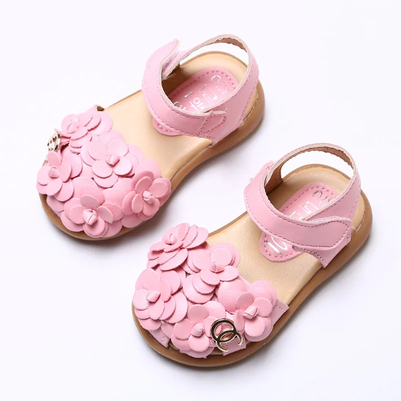 

2017 High quality Baby girl sandals Hollow out princess shoes Package toe sandals Non-slip soft bottom moccasins