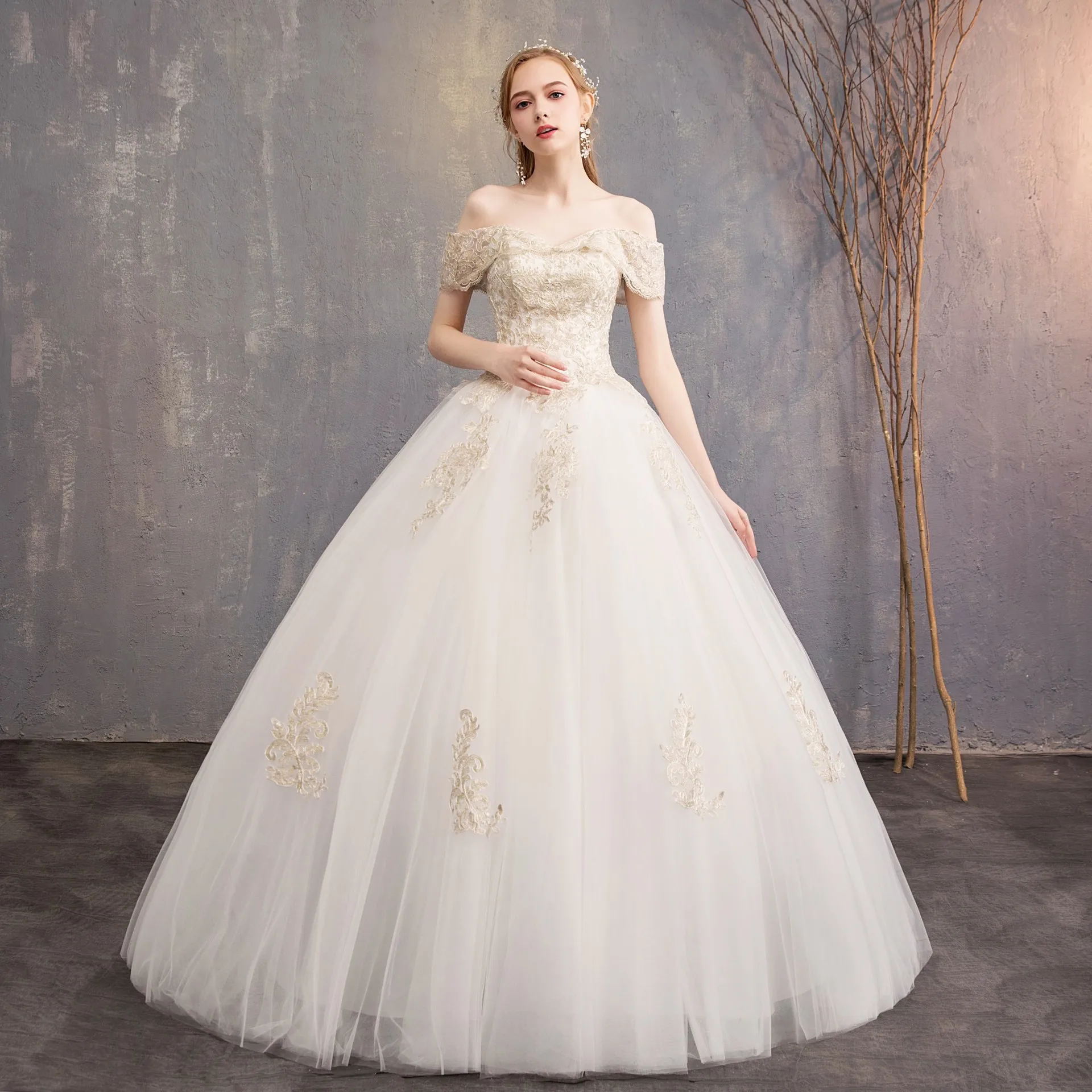 Свадебное платье с открытыми плечами es Vestidos свадебное Vestido De Noiva Robe Mariage Curto