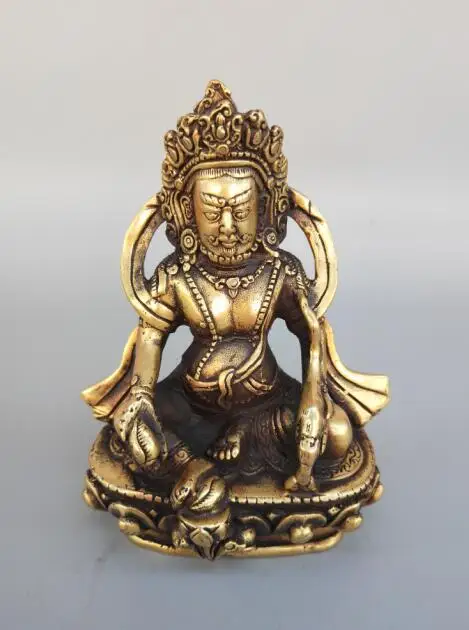 

Изысканная Статуя из чистой латуни, статуя бога богатства Будды