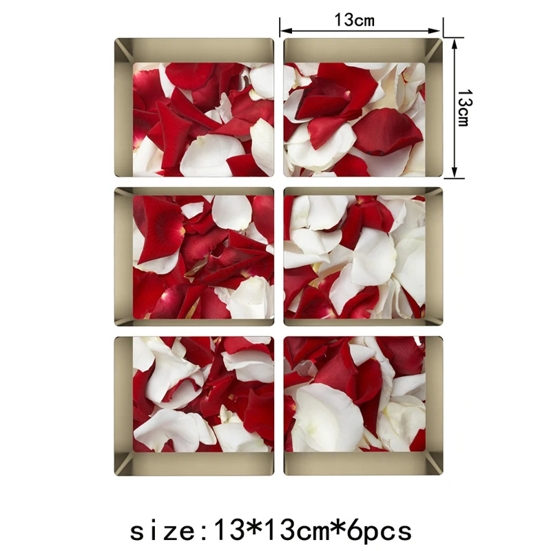 1 шт. Творческий 3D Наклейки на стену Лепестки роз персонализированные Для ванной