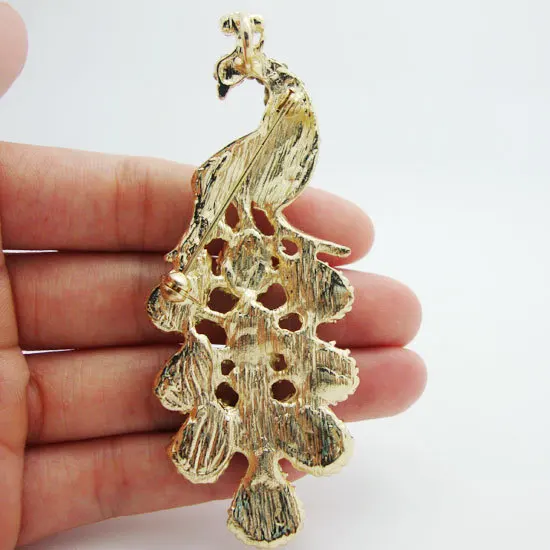 Брошь в виде птицы с кристаллами | Украшения и аксессуары