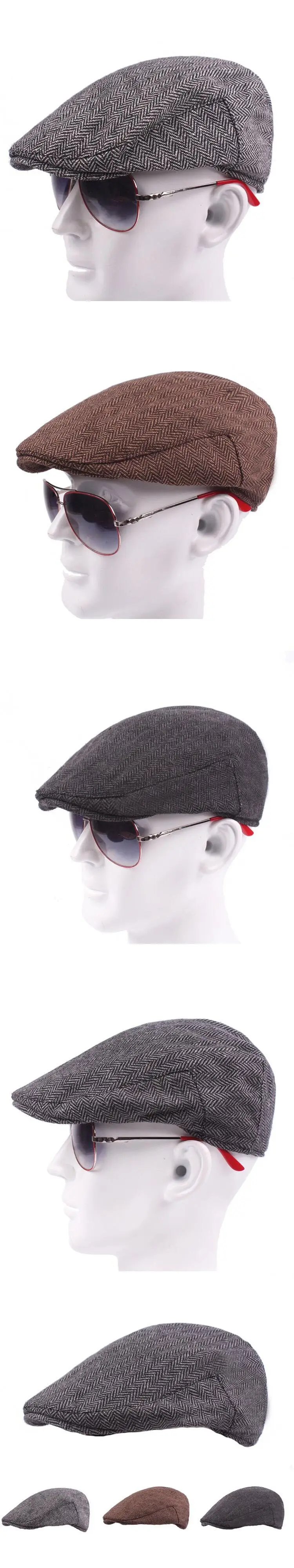 Peaky Blinders, мужские береты, шапка, осень, новая, винтажная, с узором в елочку, восьмиугольная шапка Wo, мужская, повседневная, тыква, шапка в стиле Гэтсби, плоская, берет, шапки