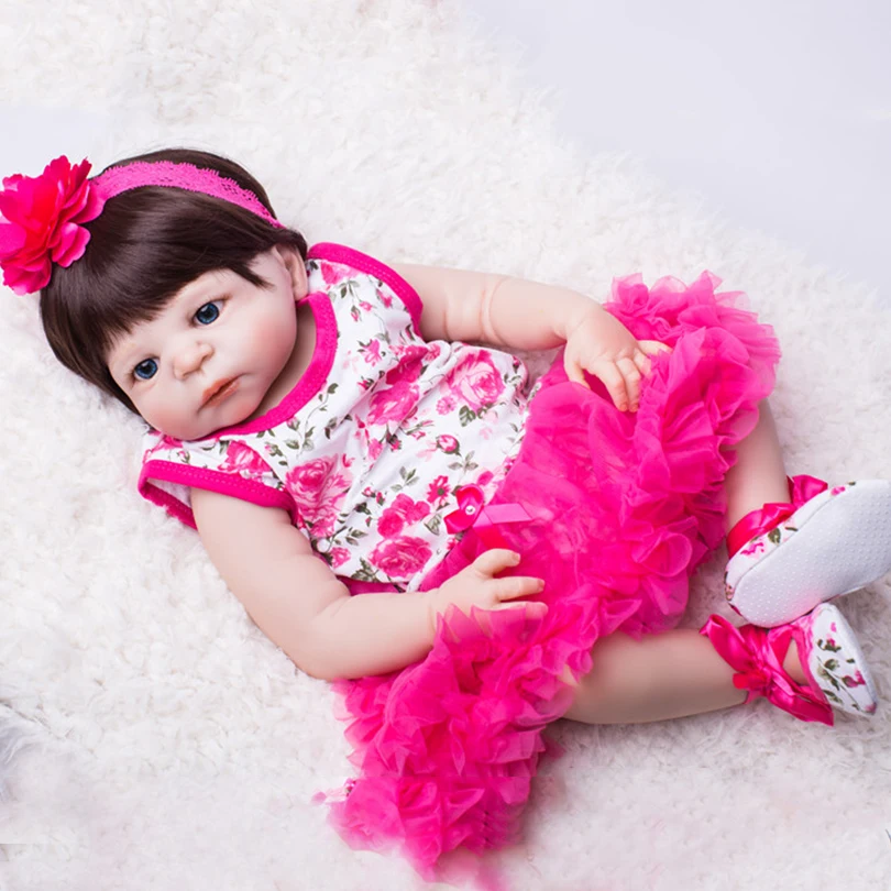 Новый дизайн силиконовые куклы 55 см для детей подарки на день рождения и