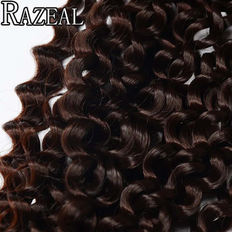 Razeal 14 дюймовый богемный стиль искусственные плетеные волосы коричневое