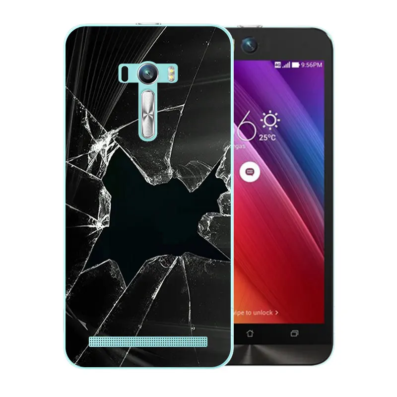 Чехол для телефона Asus Zenfone Selfie ZD551KL с тигром Мягкая силиконовая задняя накладка из