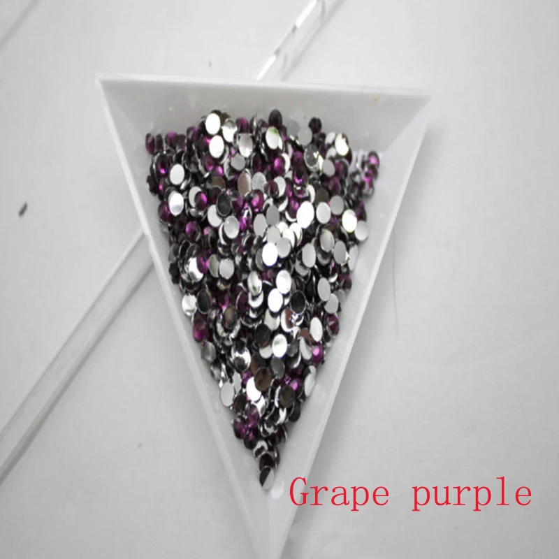 1000 шт. 3 мм виноградный Фиолетовый Модный 14 граней круглые стразы из смолы