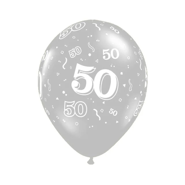 sliver 50 years 10 шт. латексные шары на свадьбу, годовщину 10 дюймов, для взрослых, в возрасте от 21 до 30, 40, 50 лет - Цвет: sliver 50 years