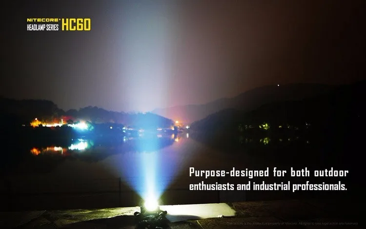 NITECORE HC60W налобный фонарь CREE U2 1000LMs налобный фонарь без батареи Водонепроницаемый для кемпинга охоты рыбалки альпинизма