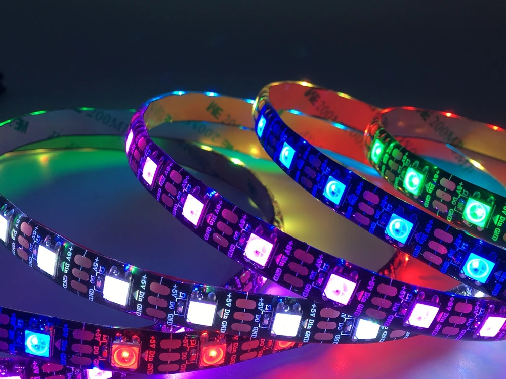 Светодиодная лента WS2812B WS2812 RGB осветительная полоса светодиодная для SD карты
