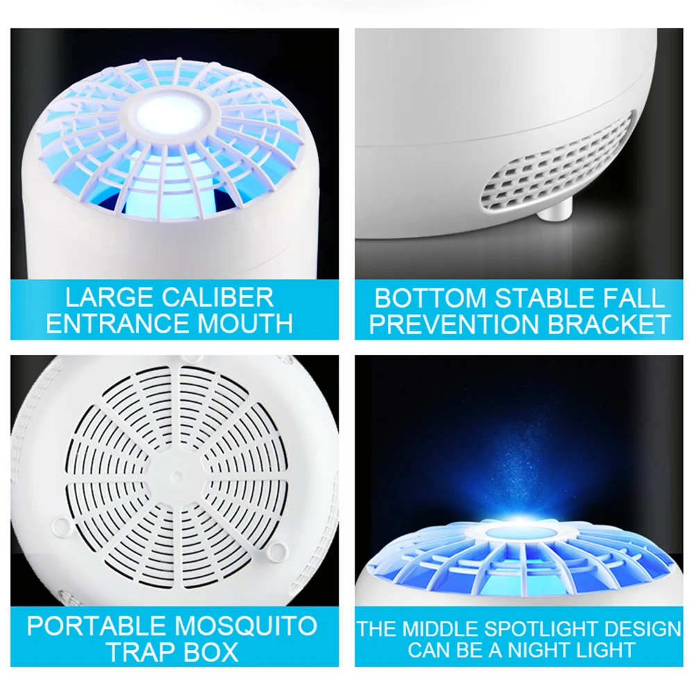 Pest Control Electric Anti Mosquito Killer Lamp Trap LED Catcher Bedroom Living Rooms Bug Insect Repellent Zapper | Дом и сад