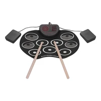 portable electronic drum set usb drum pad kit 9 drumpads built in speaker with sticks and pedals digital percussion instruments