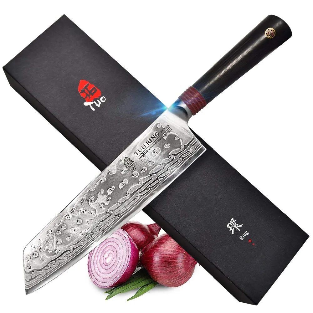 TUO столовые приборы Kiritsuke нож шеф повара 8 5 '' дамасский кухонный мясницкий Ножи