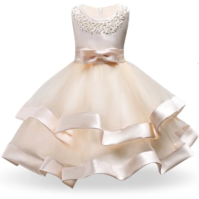 Children Girls Dresses for Pageant Dance Party Ceremonies Girl white/pink/red dress Wedding Clothes | Детская одежда и обувь