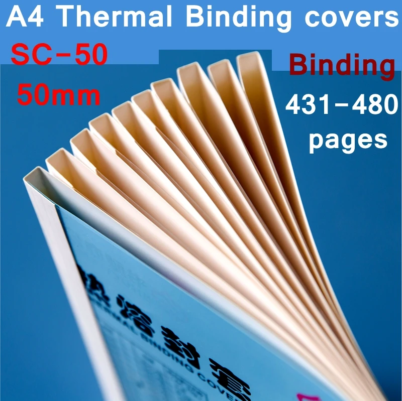 10PCS/LOT SC-50 thermal binding covers A4 Glue binding cover 50mm (430-480 pages) thermal binding machine cover
10PCS/LOT SC-50 thermal binding covers A4 Glue binding cover 50mm (430-480 pages) thermal binding machine cover