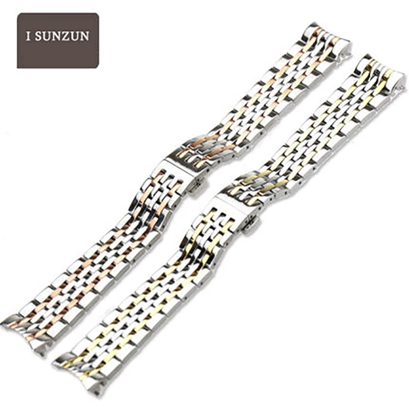 Ремешок для наручных часов ISUNZUN из нержавеющей стали серии Tissot 1853 металлический