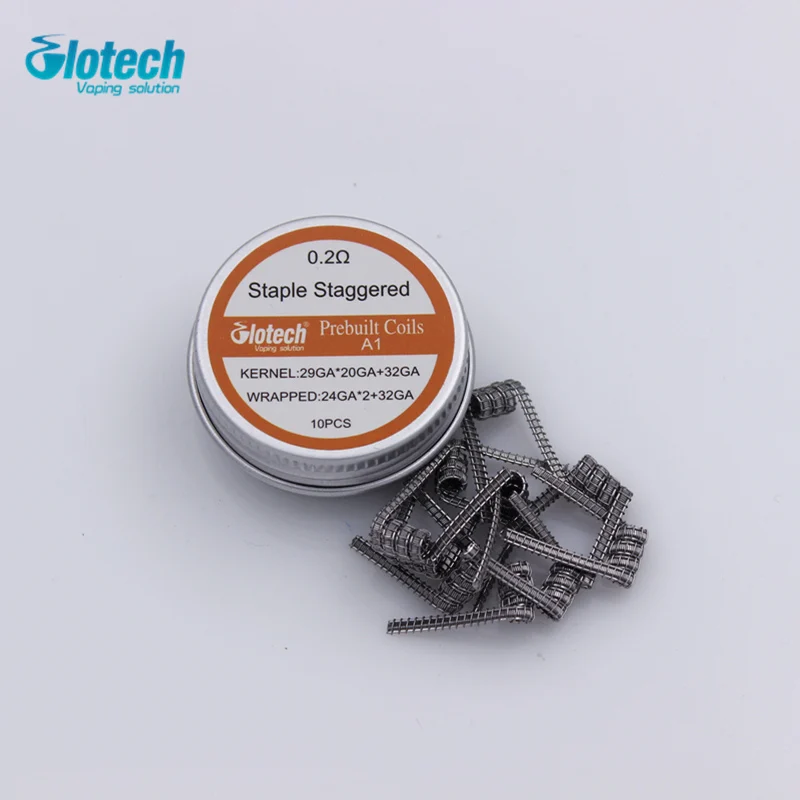 Штапель Glotech Alien Clapton в шахматном стиле готовые катушки Вулканизированная горелка