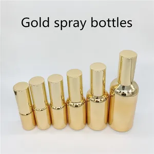 10 мл 15 мл 20 мл Золотая стеклянная бутылка с алюминиевым распылителем, 30 мл 50 мл 100 мл пустые эфирные масла спрей флакон духов