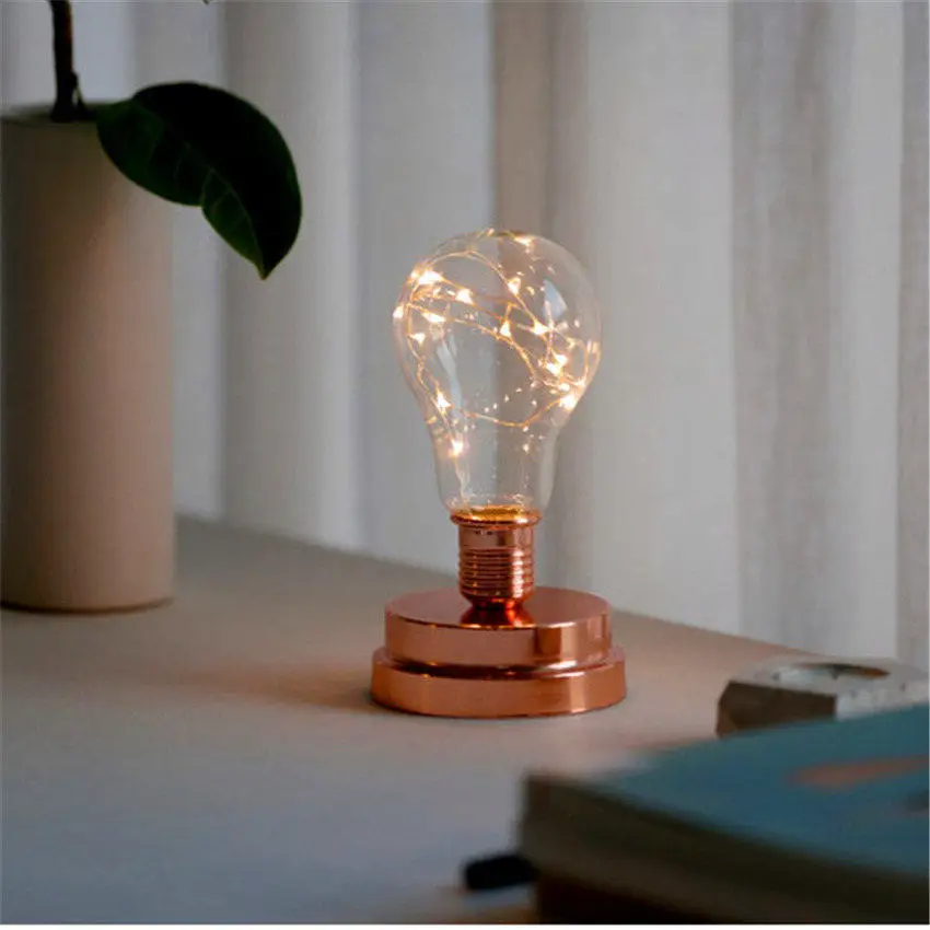 Ретро цветной Железный Лофт Deskt лампа Декор настольная ночник лампа Edison лампа USB спальня прикроватная батарея настольная лампа подарок