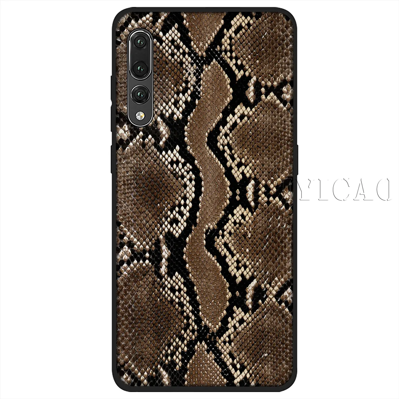 IYICAO Snake Skin DIY Leopard Drawing Soft Silicone Case for Huawei P30 P20 Pro P10 P9 P8 Lite Mini 2017 2016 P smart Z 2019 |