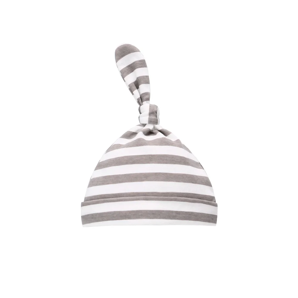 Grey Strips Hat Шапочка для новорожденного, для малыша, реквизит для фотосессии, аксессуары для детей, для мальчиков и девочек, Kinderen Muts, детская шапочка, шапки для малышей, для детей, Touca Infantil - Цвет: Grey Strips Hat