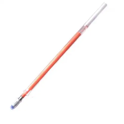 1PCS Orange Refill 0,5 мм цветная стираемая Шариковая ручка для письма ученика, рисования, школы, офиса, моющаяся ручка, стержень, разноцветные ручки - Цвет: 1PCS Orange Refill