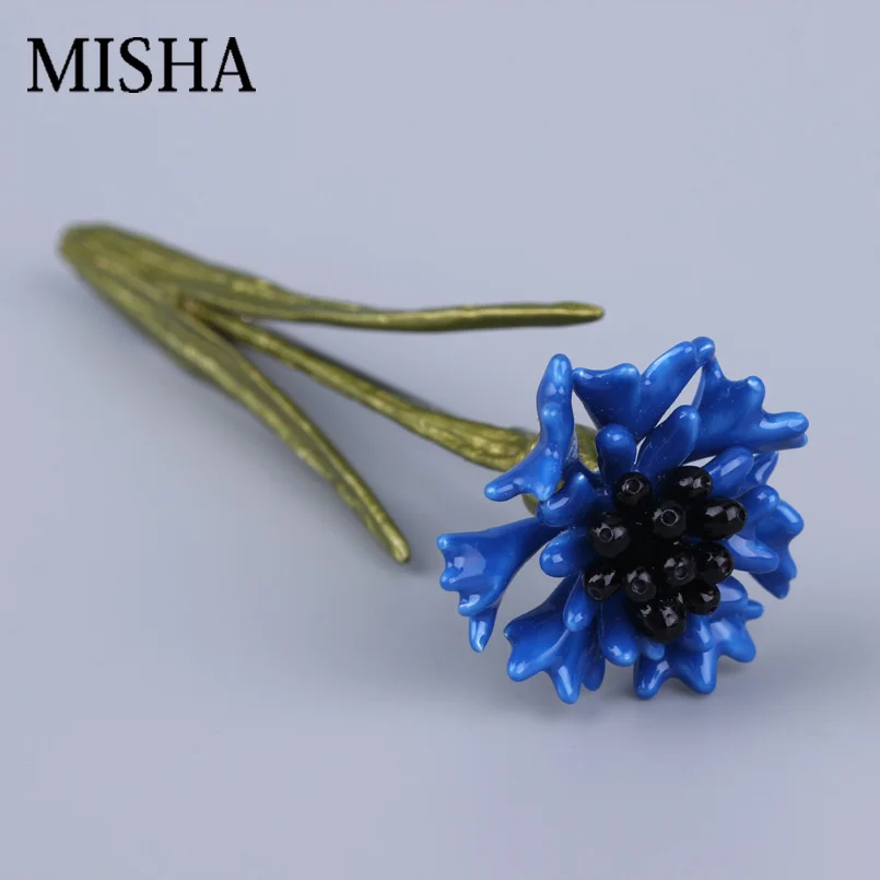 Женская Брошь из натурального жемчуга MISHA Подарочная брошь с пресноводным жемчугом и эмалью Ювелирное