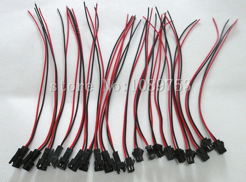 

JST 2.5 SM 2 Pin Battery Connector Plug Female & Male with 200MM Wire 20 sets