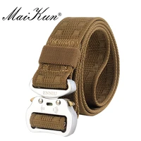 maikun nylon belts for men military tactical mens belt male metal buckle belt male 3 7cm