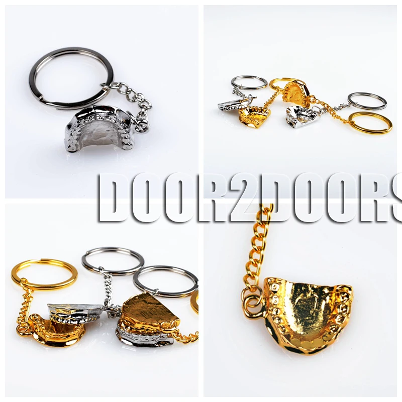 4 шт. новизна подарок молярная-образный зуб брелок стоматологические кольцо