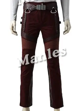 only pants Костюм звездного лорда, куртка для косплея, Стражи Галактики 2, Питер квилл, кожаное пальто, штаны, реквизит, наряд на Хэллоуин, индивидуальный заказ - Цвет: only pants