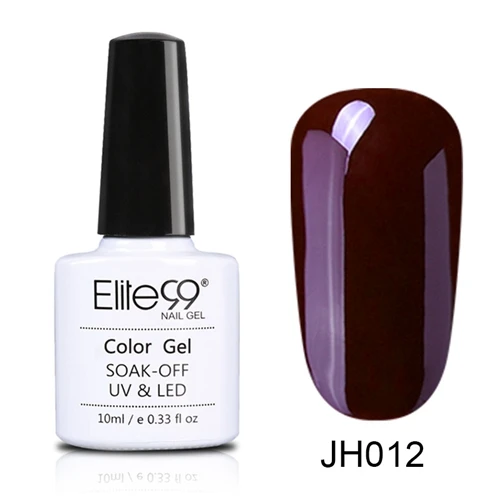 JH012 Elite99 винно-красная серия 12 Цветов Палочки 1 УФ лак для ногтей Гель-лак для ногтей светодиодный ногти с uv-фильтром маникюра 10 мл Гель-лак для ногтей - Цвет: JH012