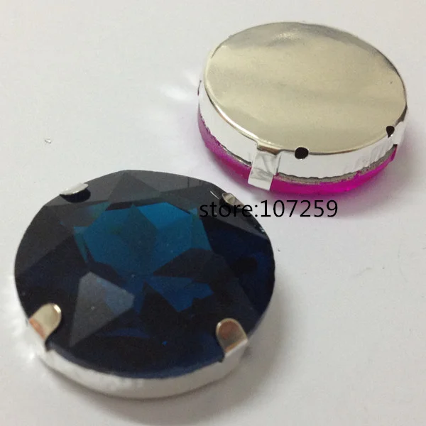 montana TopStone шить на стекло кристалл круглый Baoshihua коготь горный хрусталь нескольких цветов 10 мм 12 мм 14 мм 27 мм шить на камень плоский Топ - Цвет: montana