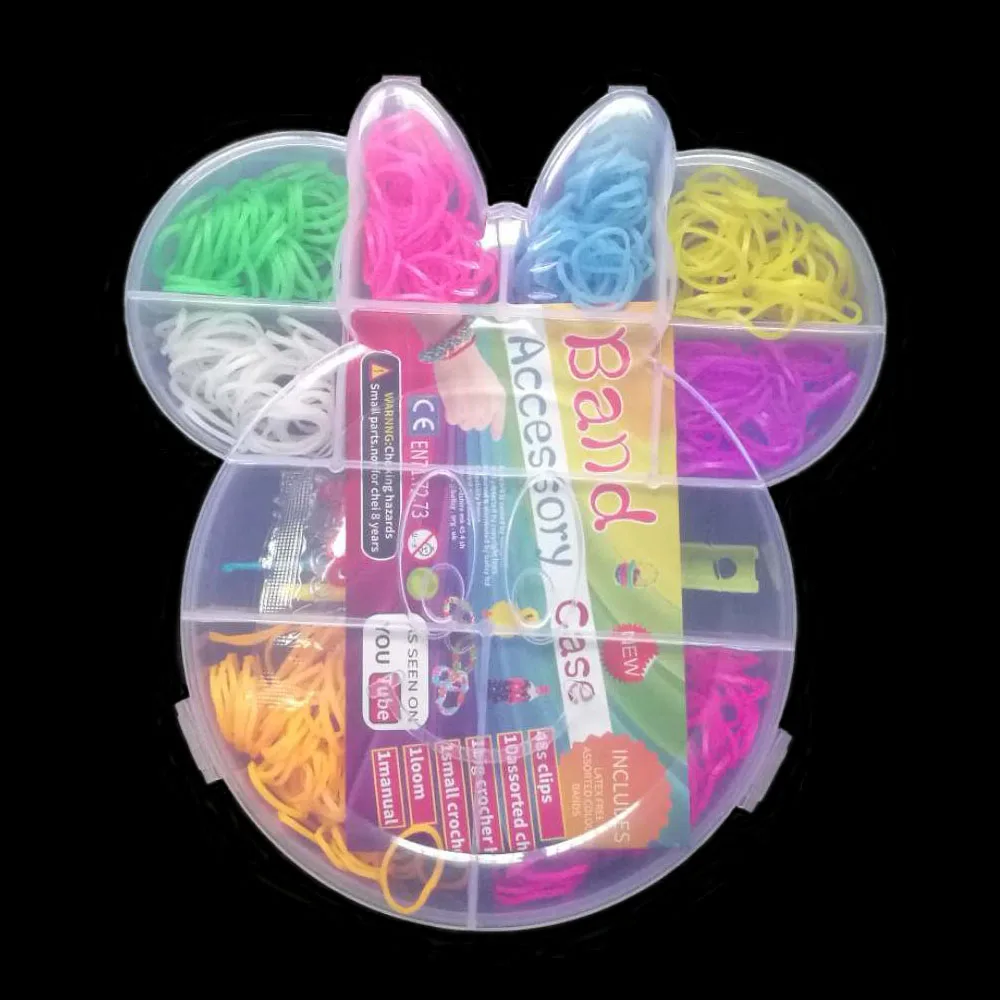 Резиновые ткацкие ленты в коробке с изображением медведя набор для девочек