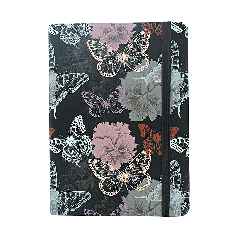 Маленький кавайный корейский блокнот в твердом переплете с бабочкой набор