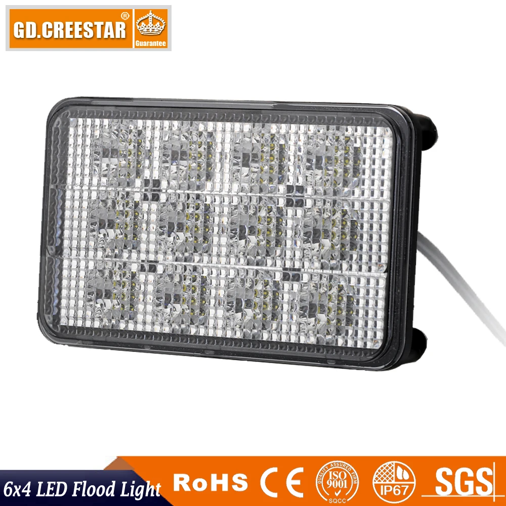 GDCREESTAR 60 Вт светодиодный рабочий светильник 6x4 фары для трактора s 12V 24V IP68 подходит
