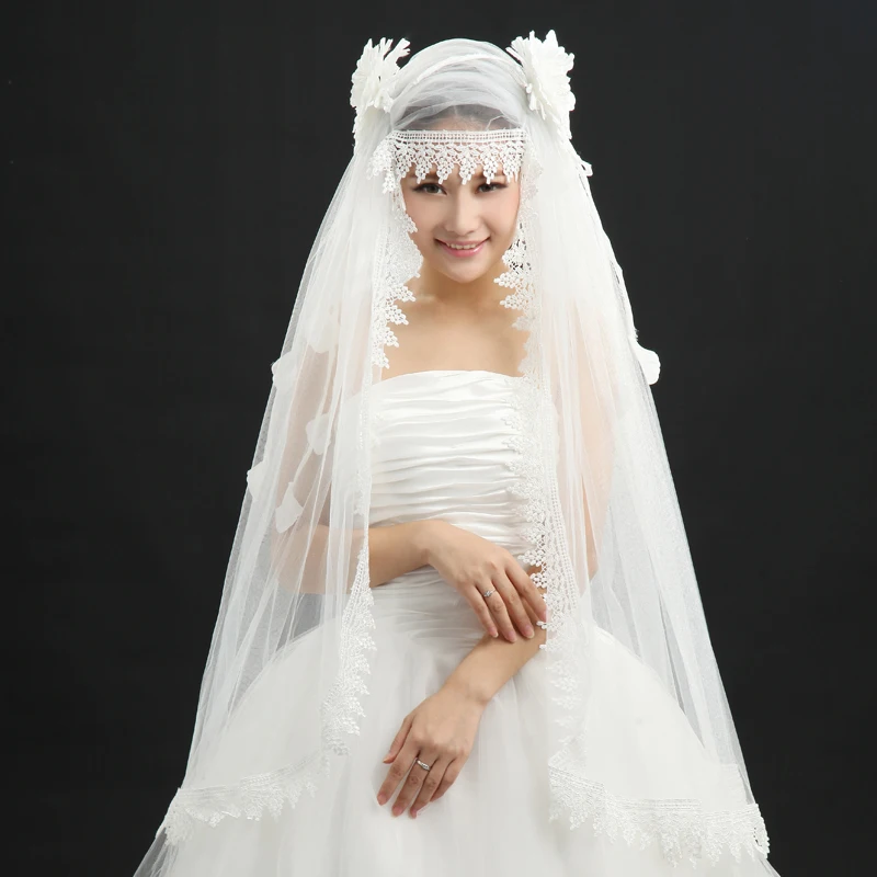 Modern Soft Tulle Comfortable Lace Edge Mid-Length Bridal Veils Special Wedding Accessorizes Charming Luxury Chic | Свадьбы и