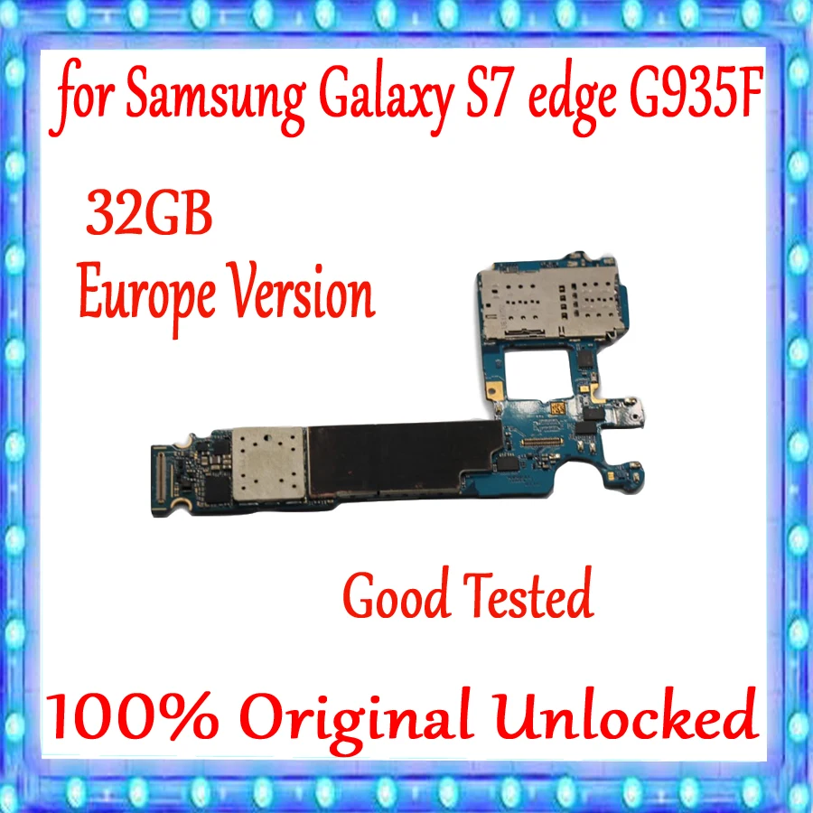 Оригинальная разблокированная материнская плата с чипами для Samsung Galaxy S7 edge G935F G930F