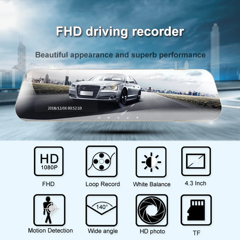 Автомобильный видеорегистратор камера Full HD 1080 P цифровой регистратор видео yi