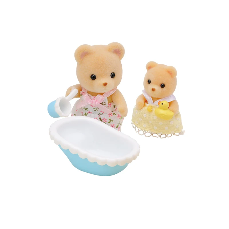 Sylvanian Family пушистый кукольный домик с животными фигура ребенка время ванны