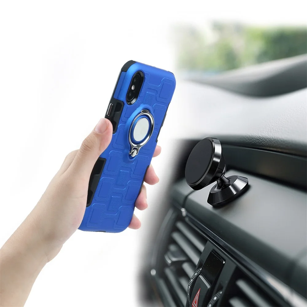 Shockproof Hard Cover For iphone 7 8 plus X 10 Luxury Armor Phone bag Case 6 s 6s XS MAX Finger Ring Metal |