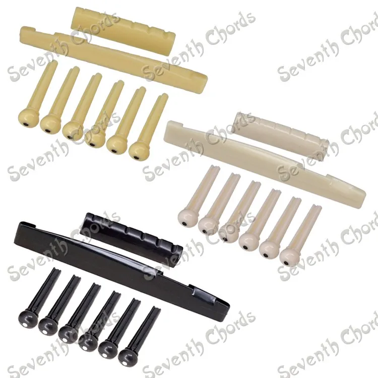 3 комплекта пластиковые седла и гайки мостовые штифты для акустической