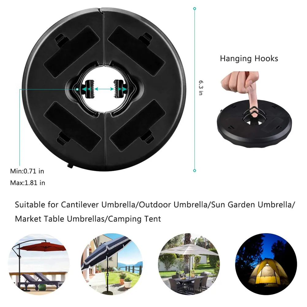 Зонт от солнца для шест свет 3 режима освещения аккумуляторная 24 светодиодный