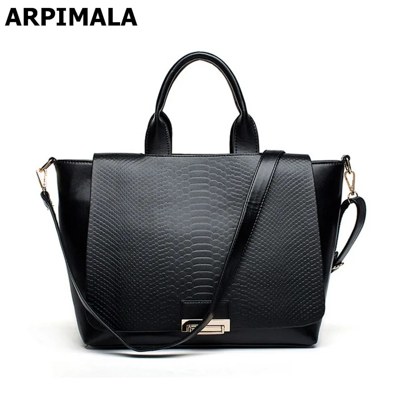 Arpimala Европейский Стиль Пояса из натуральной кожи Сумки змея Для женщин большой