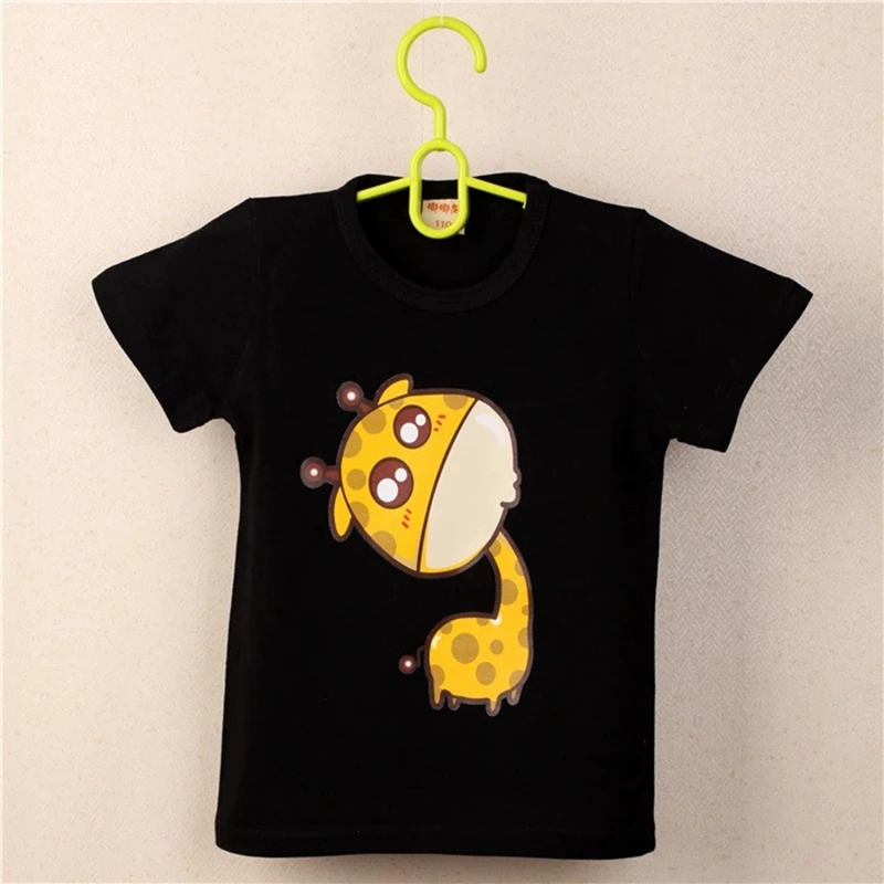 FHADST/Лидер продаж модная черная крутая футболка для маленьких мальчиков от 0 до 2