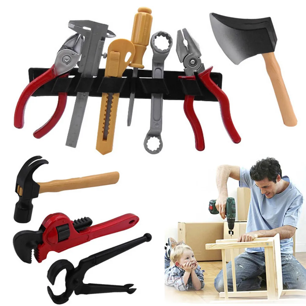 14 шт. Пластик строительного инструмента игрушки Наборы Комплект Дети Diy ролевые игры Образовательное Строительство игрушки для детей