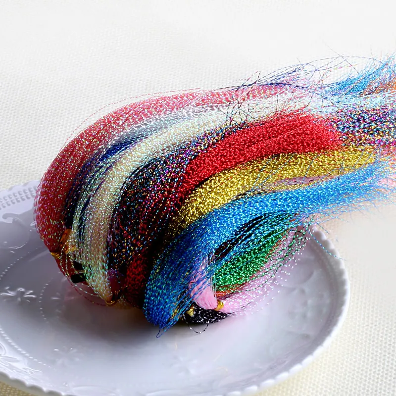 100 шт./упак. 30 см. Флеш-муха материал для завязывания приманки рыбной ловли Krystal