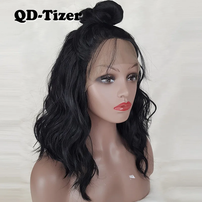 QD Tizer мягкие короткие волосы синтетические на фронтальной линии свободные